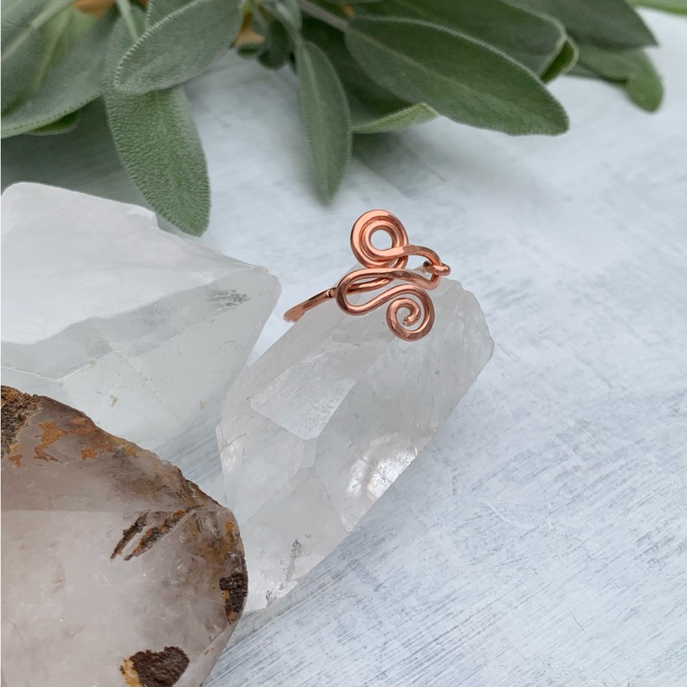 Copper Swirl Ring - Picture 3 of 4